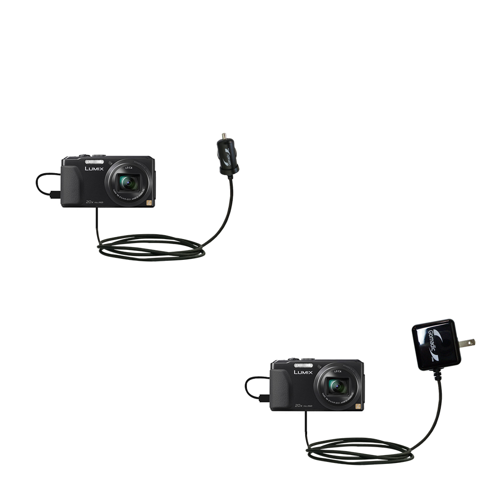 Car & Home Charger Kit compatible with the Panasonic Lumix DMC-ZS30S