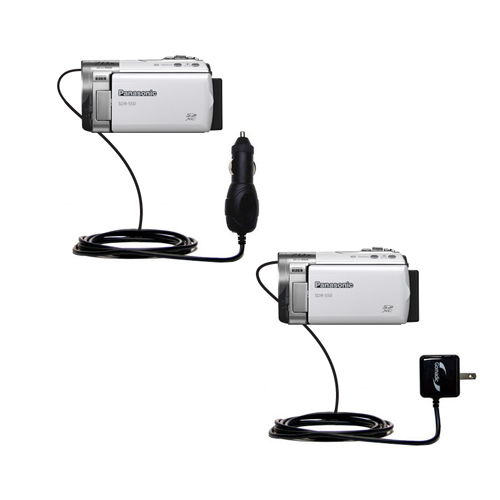 Car & Home Charger Kit compatible with the Panasonic SDR-S50 Video Camera