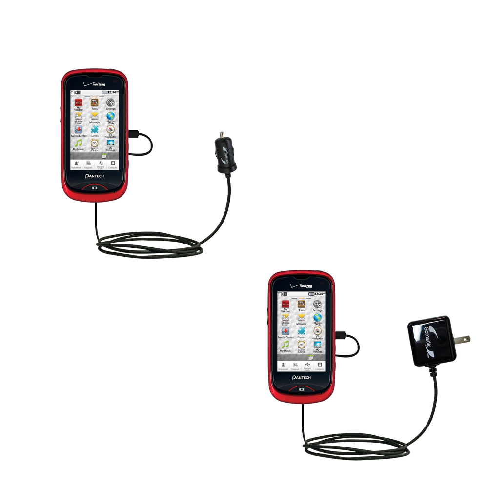 Car & Home Charger Kit compatible with the Pantech Hotshot