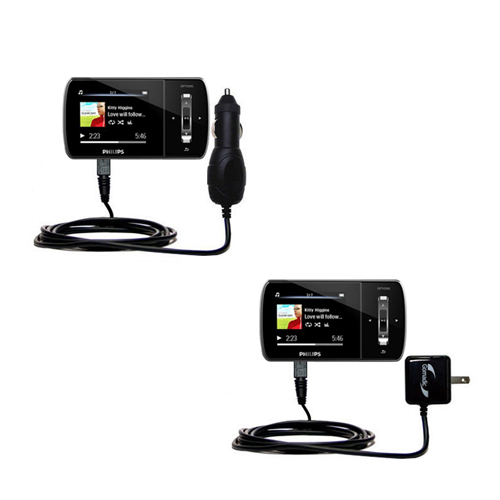Car & Home Charger Kit compatible with the Philips GoGear Ariaz