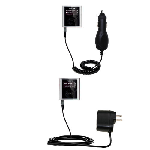 Car & Home Charger Kit compatible with the Philips GoGear SA1929/37