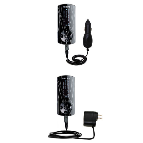 Car & Home Charger Kit compatible with the Philips GoGear SA4415