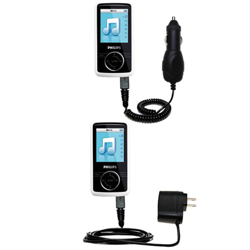 Car & Home Charger Kit compatible with the Philips GoGear SA3104/37