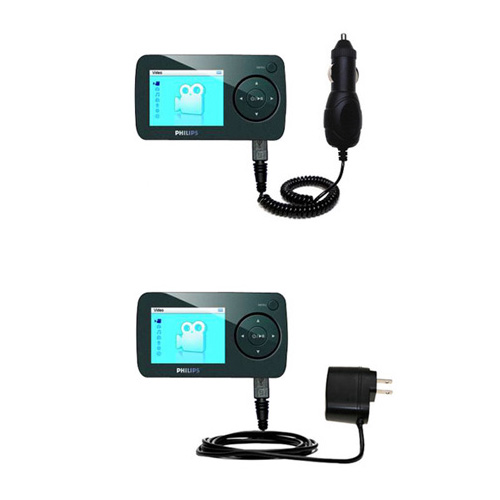 Car & Home Charger Kit compatible with the Philips GoGear SA6087/37