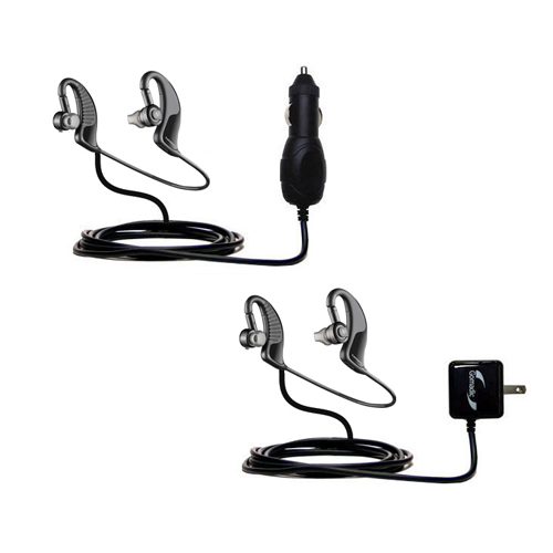 Car & Home Charger Kit compatible with the Plantronics Backbeat 903 Wireless Stereo Headphones