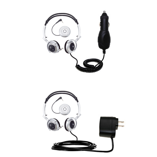 Car & Home Charger Kit compatible with the Plantronics Pulsar 590