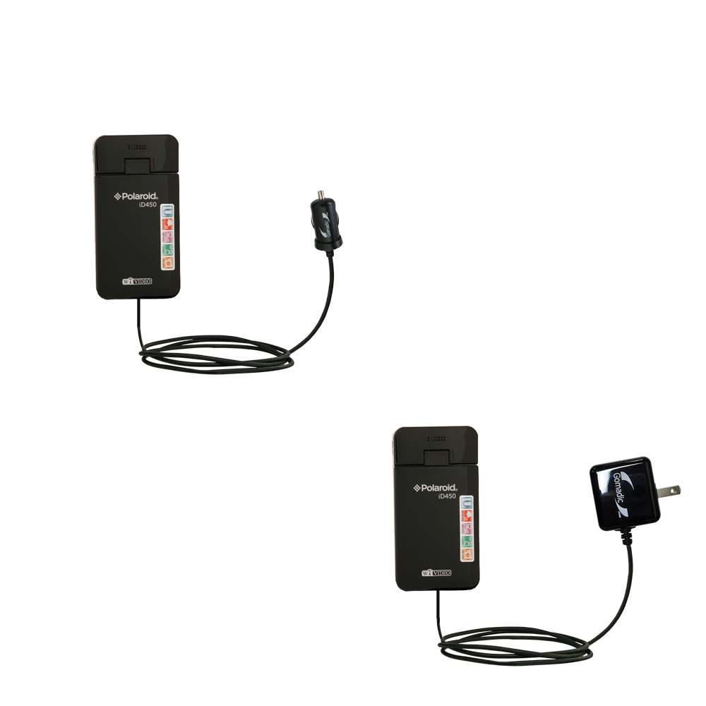 Car & Home Charger Kit compatible with the Polaroid ID450