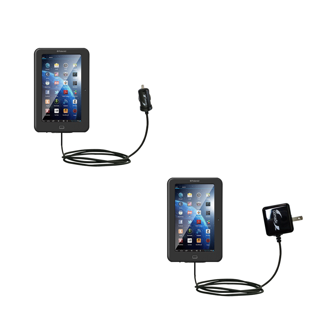Car & Home Charger Kit compatible with the Polaroid PTAB7200