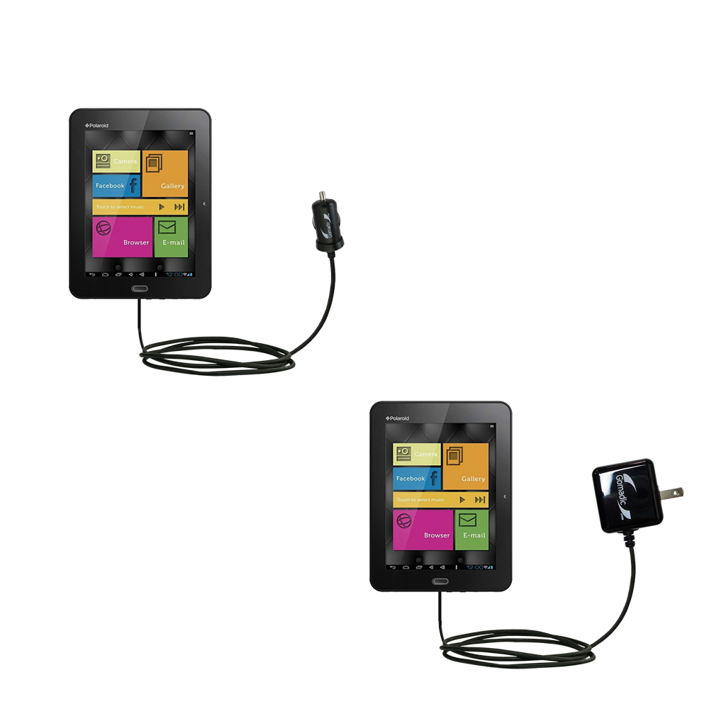 Car & Home Charger Kit compatible with the Polaroid PTAB8000