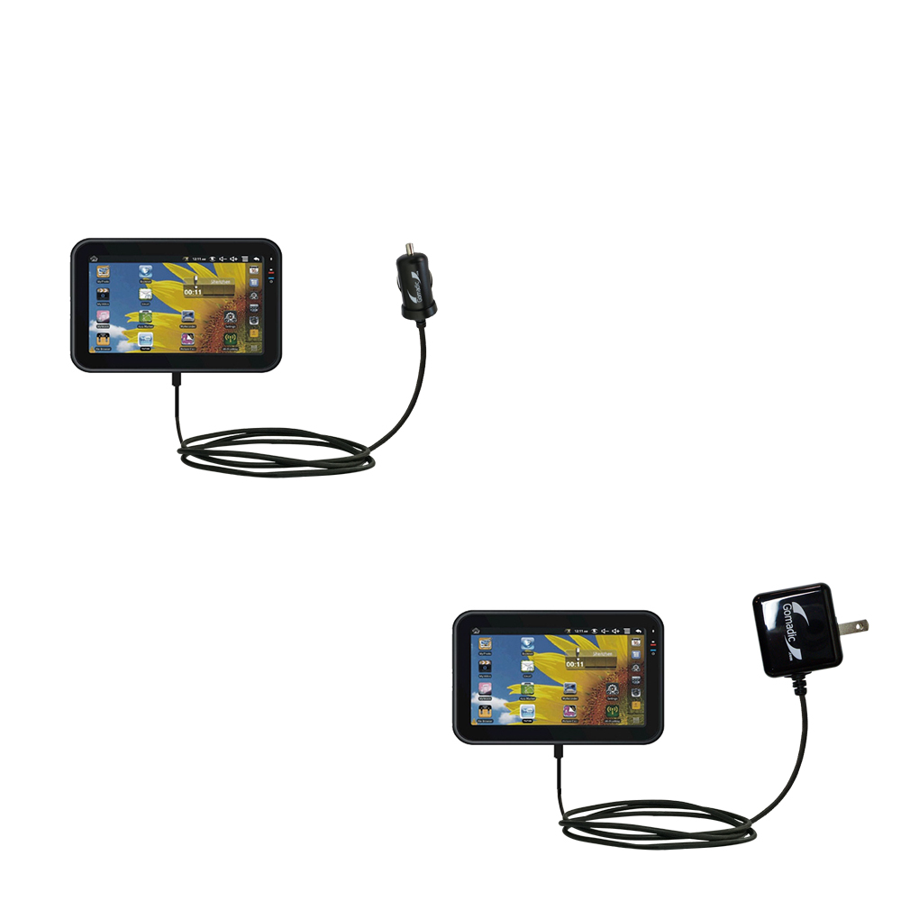 Car & Home Charger Kit compatible with the Polaroid Tablet PMID701