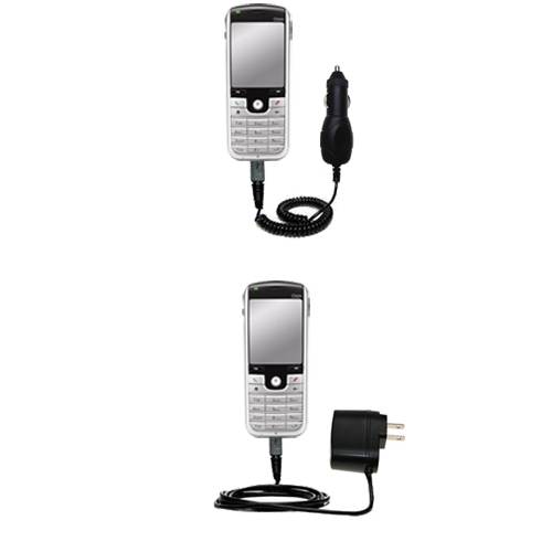 Car & Home Charger Kit compatible with the Qtek 8020 Smartphone