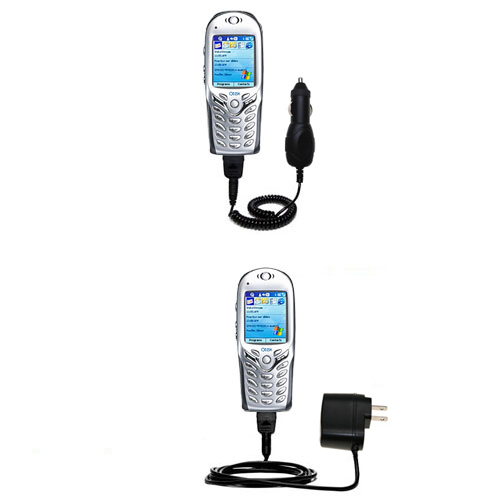Car & Home Charger Kit compatible with the Qtek 8080 Smartphone