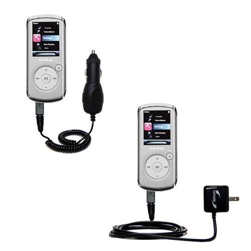 Car & Home Charger Kit compatible with the RCA MC4202 MC4204 MC4208 OPAL