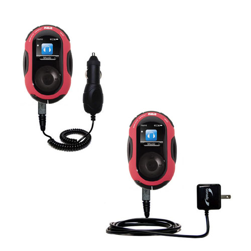 Car & Home Charger Kit compatible with the RCA S2202 S2204 JET