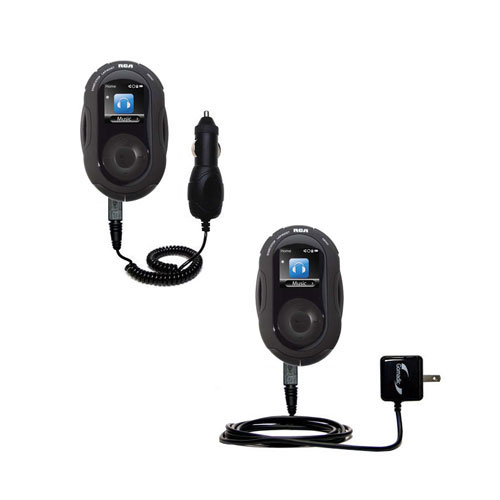 Car & Home Charger Kit compatible with the RCA SC2204 JET Digital Audio Player