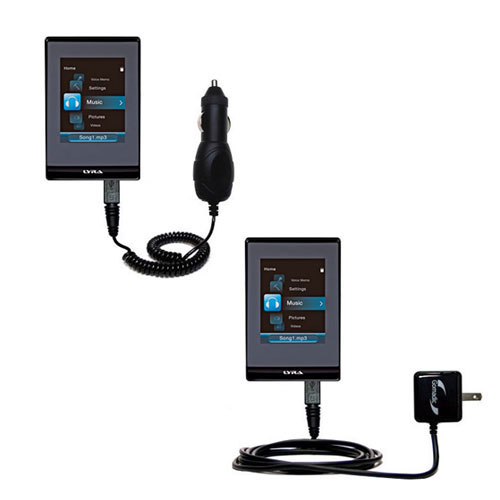 Car & Home Charger Kit compatible with the RCA SLC5004 SLC5008 SLC5016 LYRA Slider