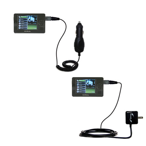 Car & Home Charger Kit compatible with the RCA X3030 LYRA Media Player