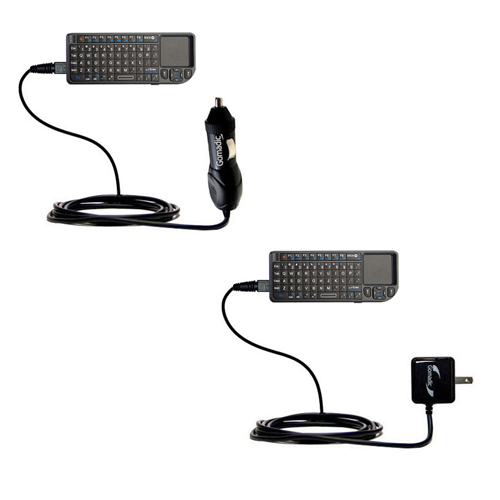 Car & Home Charger Kit compatible with the Rii Mini Wireless Keyboard Touchpad