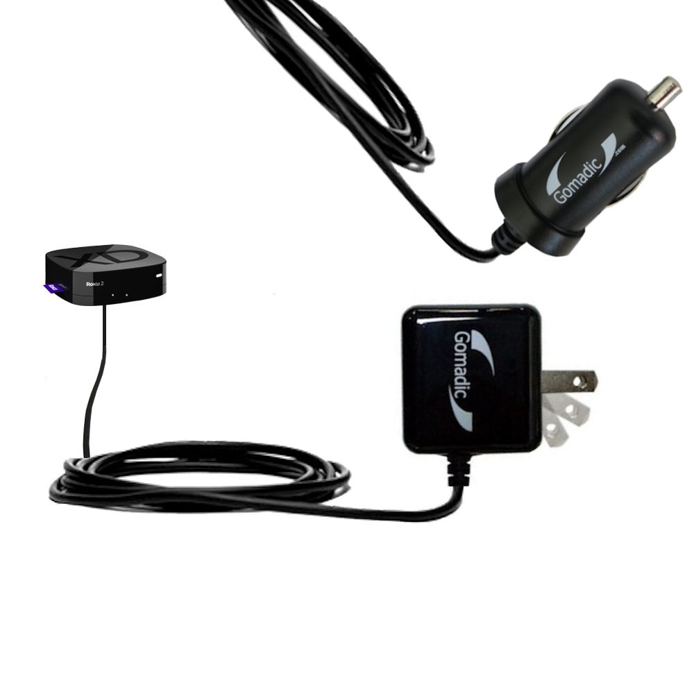 Car & Home Charger Kit compatible with the Roku Roku 1 / 2 / 2XD