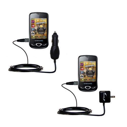 Car & Home Charger Kit compatible with the Samsung Corby 3G S3370