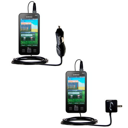 Gomadic Car and Wall Charger Essential Kit suitable for the Samsung Duos TV - Includes both AC Wall and DC Car Charging Options with TipExchange