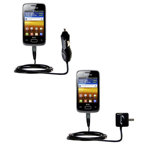 Car & Home Charger Kit compatible with the Samsung Galaxy Y DUOS