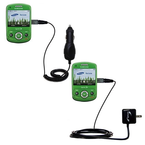 Car & Home Charger Kit compatible with the Samsung Reclaim SPH-M560