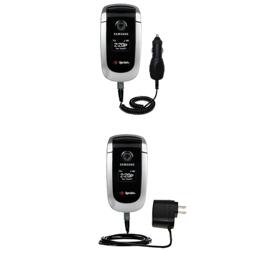 Car & Home Charger Kit compatible with the Samsung SPH-A840 / PM-A840