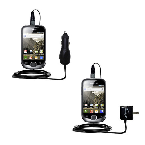 Gomadic Car and Wall Charger Essential Kit suitable for the Samsung Suit - Includes both AC Wall and DC Car Charging Options with TipExchange