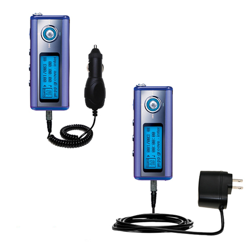Car & Home Charger Kit compatible with the Samsung Yepp YP-ST5X