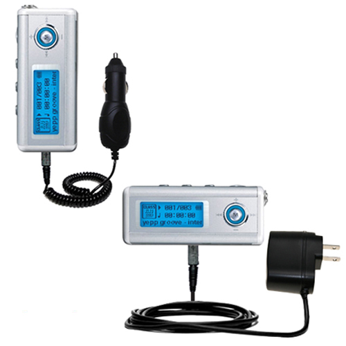 Car & Home Charger Kit compatible with the Samsung Yepp YP-T5 Series