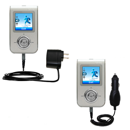 Car & Home Charger Kit compatible with the Samsung Yepp YP-T7H
