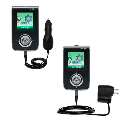 Car & Home Charger Kit compatible with the Samsung Yepp YP-T7JX