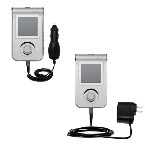 Car & Home Charger Kit compatible with the Samsung Yepp YP-T7JZ