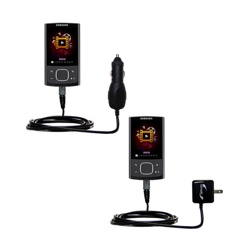 Gomadic Car and Wall Charger Essential Kit suitable for the Samsung YP