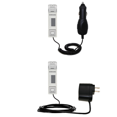 Car & Home Charger Kit compatible with the Samsung YP-U1