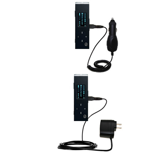 Car & Home Charger Kit compatible with the Samsung Yepp YP-U3JQB