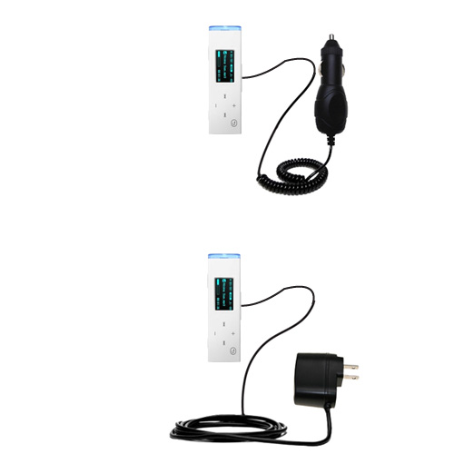 Car & Home Charger Kit compatible with the Samsung YP-U3JQW