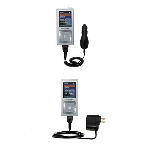 Car & Home Charger Kit compatible with the Samsung YP-Z5