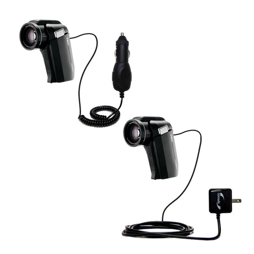 Car & Home Charger Kit compatible with the Sanyo Camcorder VPC-HD1000