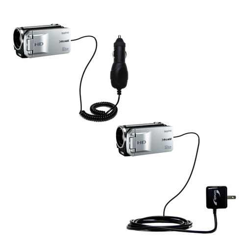 Car & Home Charger Kit compatible with the Sanyo Camcorder VPC-TH1