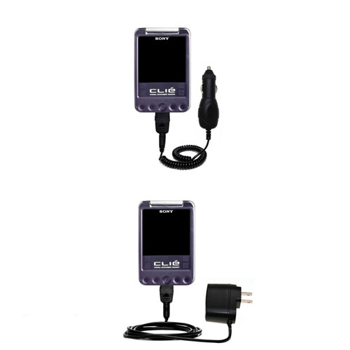 Car & Home Charger Kit compatible with the Sony Clie SJ33