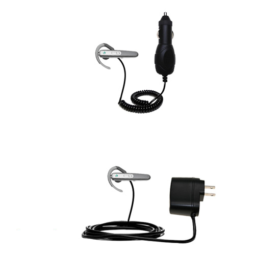 Car & Home Charger Kit compatible with the Sony Ericsson Bluetooth Headset HBH-608