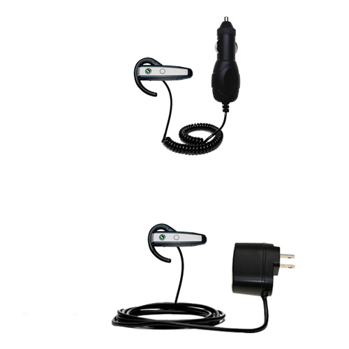 Car & Home Charger Kit compatible with the Sony Ericsson Bluetooth Headset HBH-65