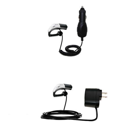Car & Home Charger Kit compatible with the Sony Ericsson Bluetooth Headset HBH-GV435