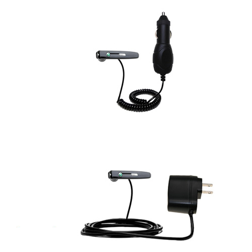 Car & Home Charger Kit compatible with the Sony Ericsson Bluetooth Headset HBH-IV835