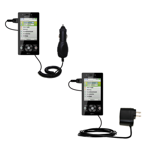 Car & Home Charger Kit compatible with the Sony Ericsson G705