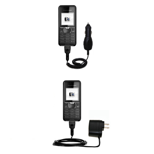 Car & Home Charger Kit compatible with the Sony Ericsson k205a
