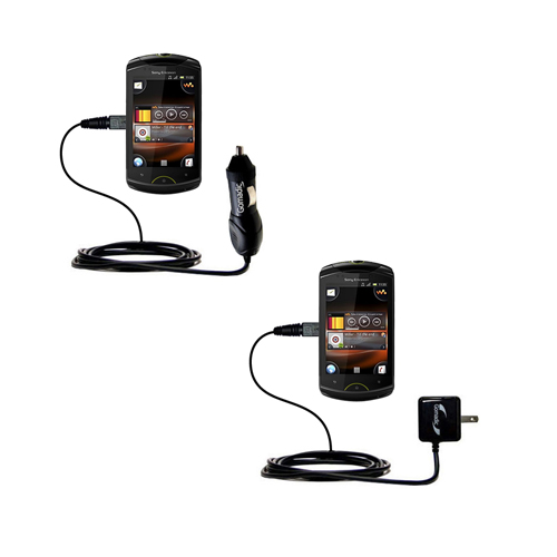 Car & Home Charger Kit compatible with the Sony Ericsson Live with Walkman