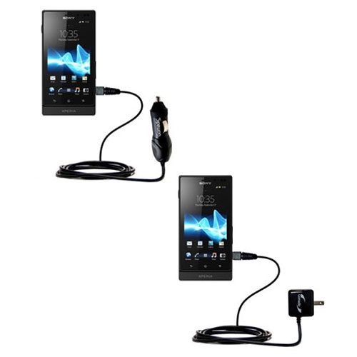 Car & Home Charger Kit compatible with the Sony Ericsson MT27i / Pepper